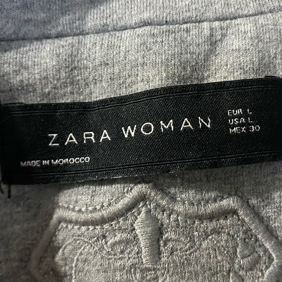 Zara Women Grey Knit Jersey Blazer Size Large - Picture 3 of 3